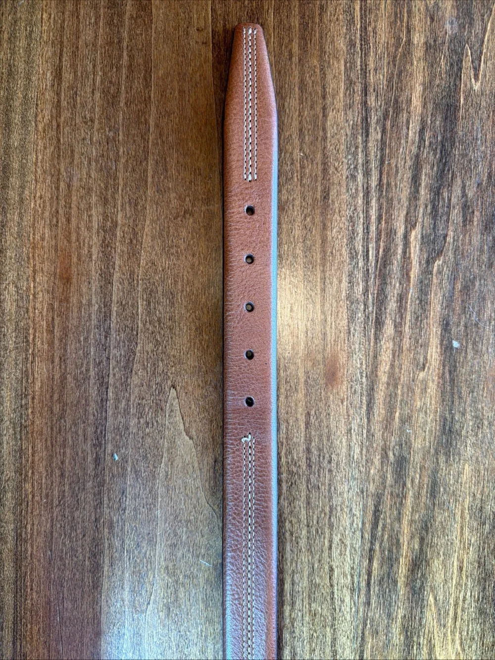 Joseph Abboud Brown Leather Men's Belt with Contrast Stitching Italy